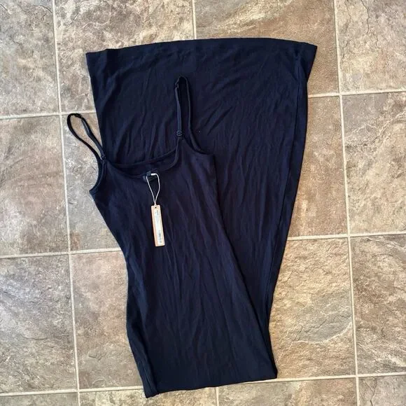 Skims Soft Lounge Long Slip Dress Onyx Size Small - Picture 7 of 12